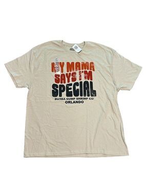 NWT Bubba Gump Shrimp Co Orlando Retro My Mama Says I'm Special in Sand Size XXL